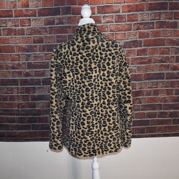 Leopard Sherpa Coat - Picture 2 of 3